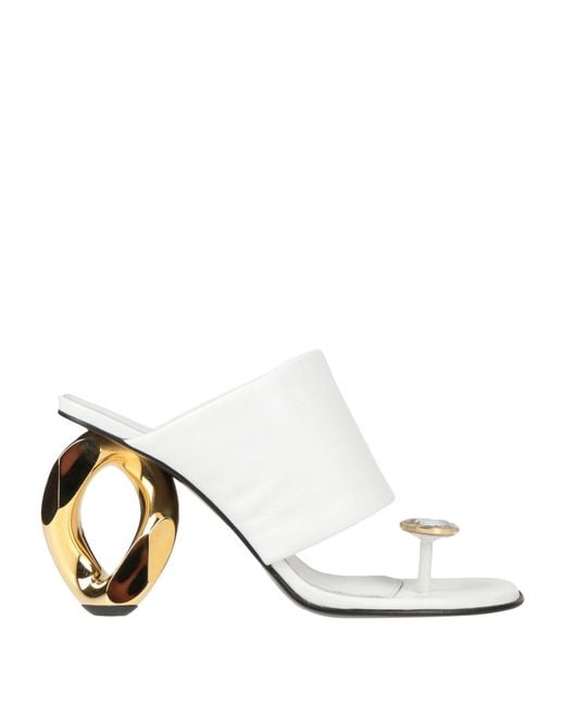 J.W. Anderson White Thong Sandal Leather