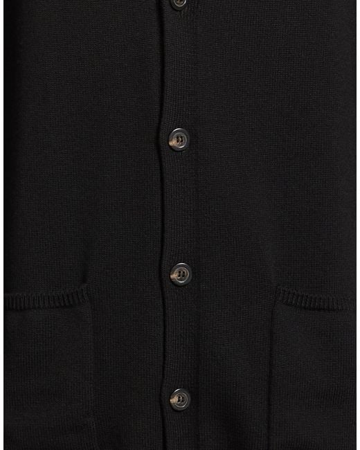 Rick Owens Black Cardigan Virgin Wool for men