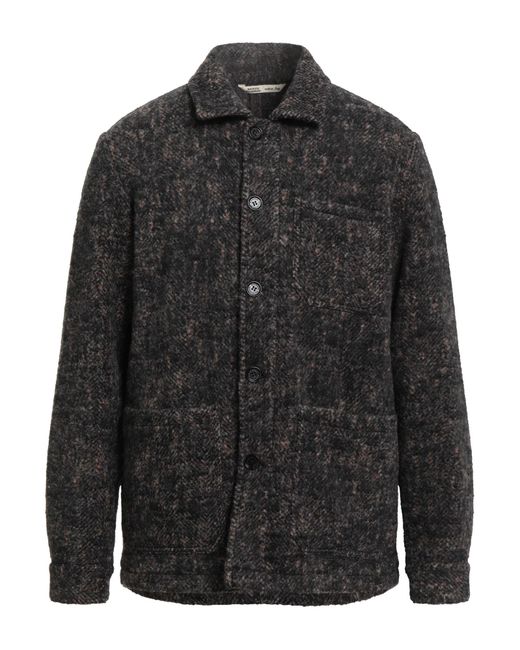 Maurizio Baldassari Black Jacket Virgin Wool, Alpaca Wool, Polyamide for men