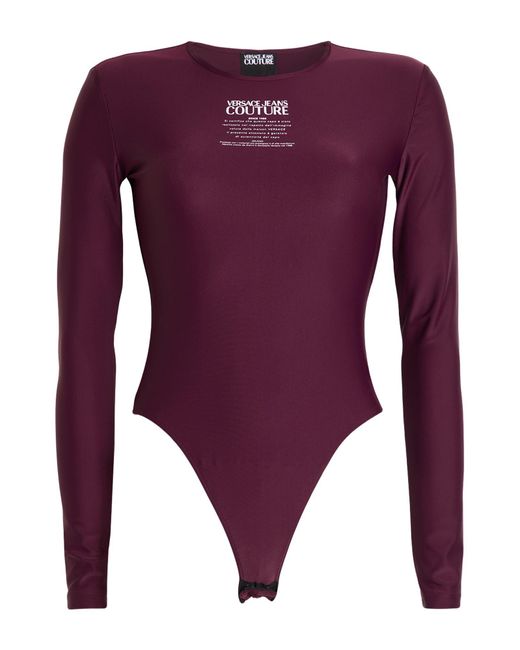Versace Jeans Couture Purple Plum Bodysuit Polyamide, Elastane