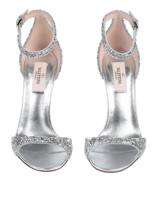 valentino sandals silver