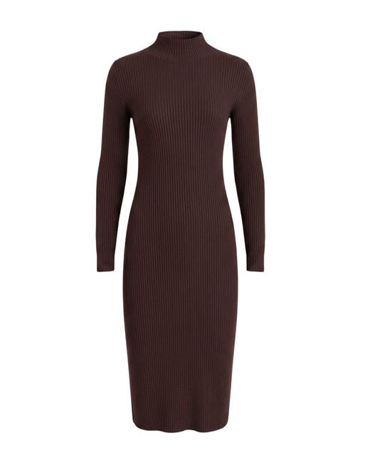 Berna Brown Midi Dress Viscose, Polyester, Polyamide