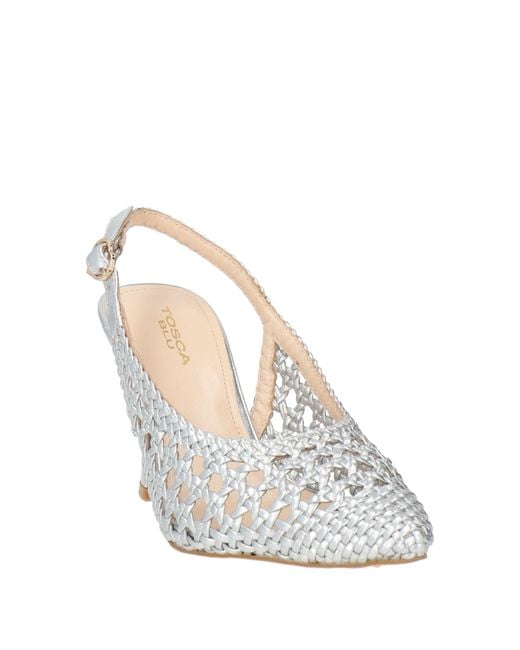 Tosca Blu White Pumps Leather