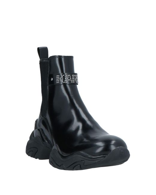 Karl Lagerfeld Black Ankle Boots Leather