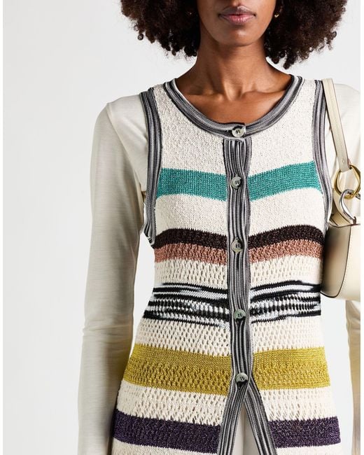 Missoni White Cardigan Silk, Cupro, Synthetic Fibers, Viscose, Polyester