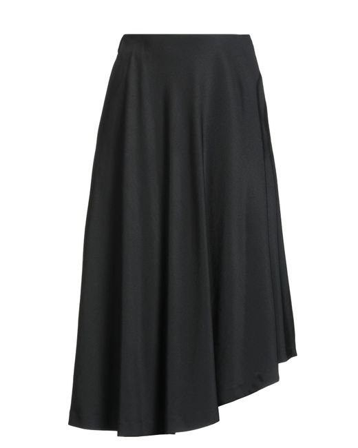 Jupe En Laine Noire Theory Taille 2 - Style Bubble Avec Ceinture, Plis Et Poches - Neuve Sans étiquettes
