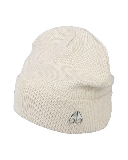 Moose Knuckles Wool Hat in Ivory (White 