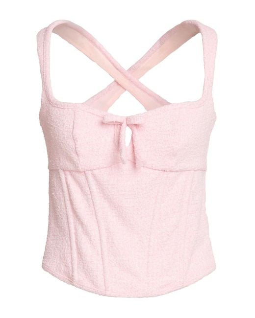 M I S B H V Pink Top Polyester, Cotton, Elastane