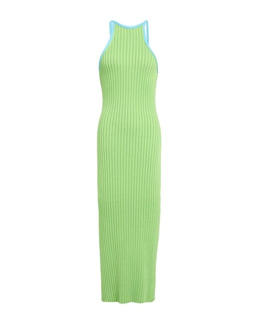 Stine Goya Green Midi Dress Viscose, Polyamide
