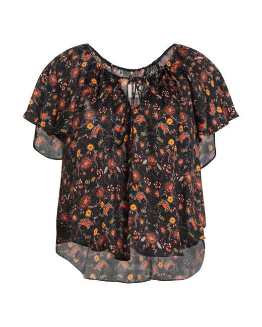 Isabel Marant Brown Top Viscose, Silk