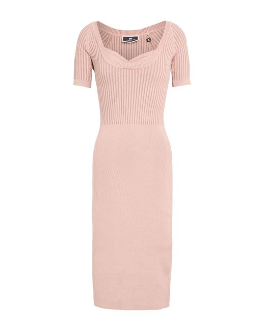 Elisabetta Franchi Pink Midi Dress