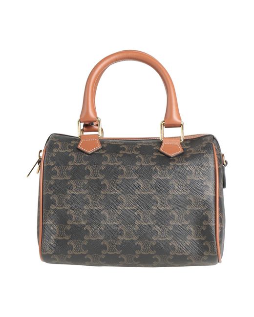 Céline Gray Dark Handbag Calfskin