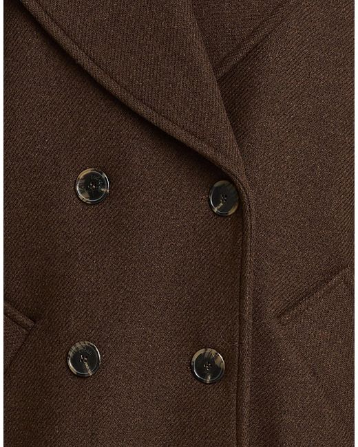 Ba&sh Brown Coat Wool, Polyamide, Acrylic, Polyester, Cotton