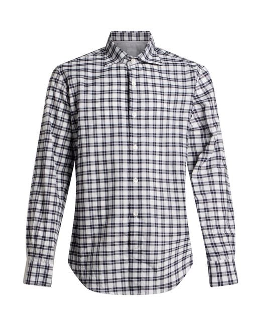 Eleventy Blue Shirt Cotton for men
