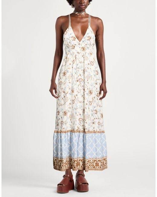 Eleventy White Maxi Dress Linen