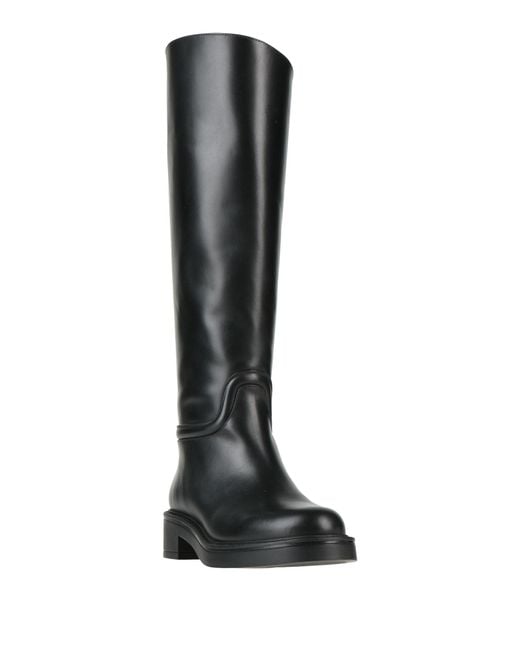 Stuart Weitzman Black Boot Calfskin