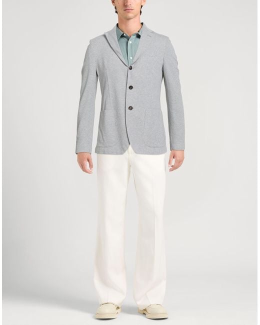 Eleventy Gray Blazer Cotton, Polyester for men