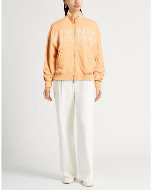 Moorer Orange Sweatshirt Cotton