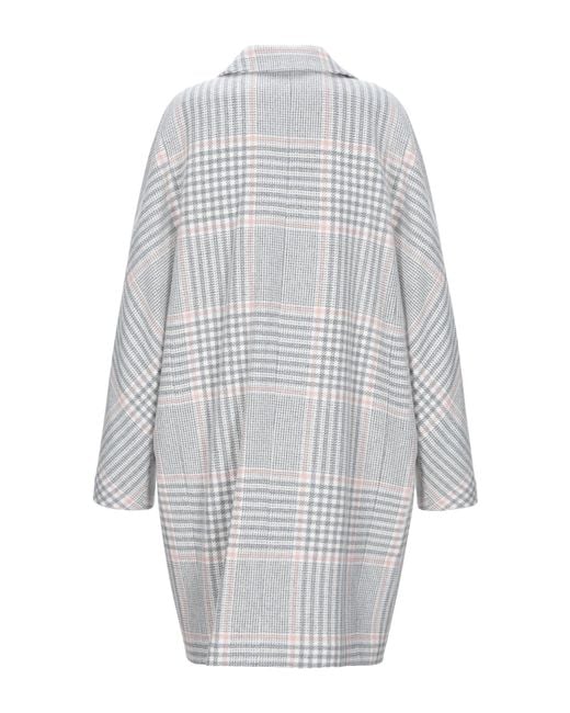 Peserico Gray Coat Virgin Wool, Polyamide, Polyester