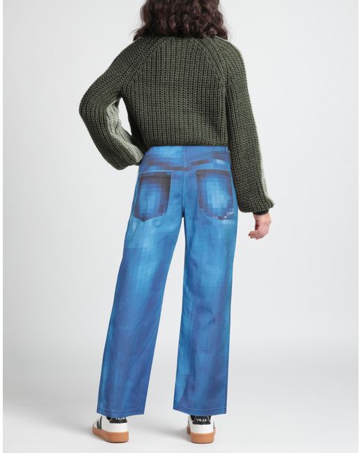 Loewe Blue Pixel baggy Jeans
