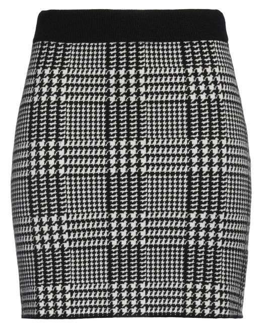 Cashmere Company Black Mini Skirt Wool, Cashmere, Nylon, Elastane