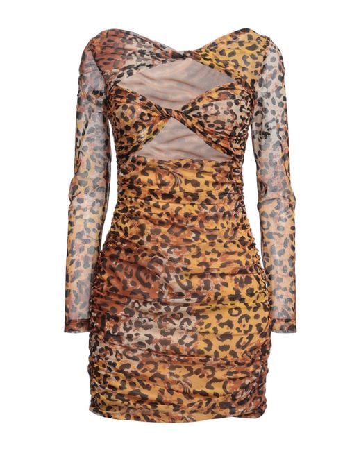 Just Cavalli Brown Mini Dress