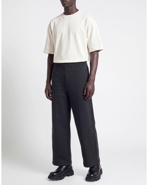AMI Black Pants Cotton, Polyester for men