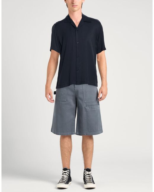 Sandro Blue Midnight Shirt Viscose for men