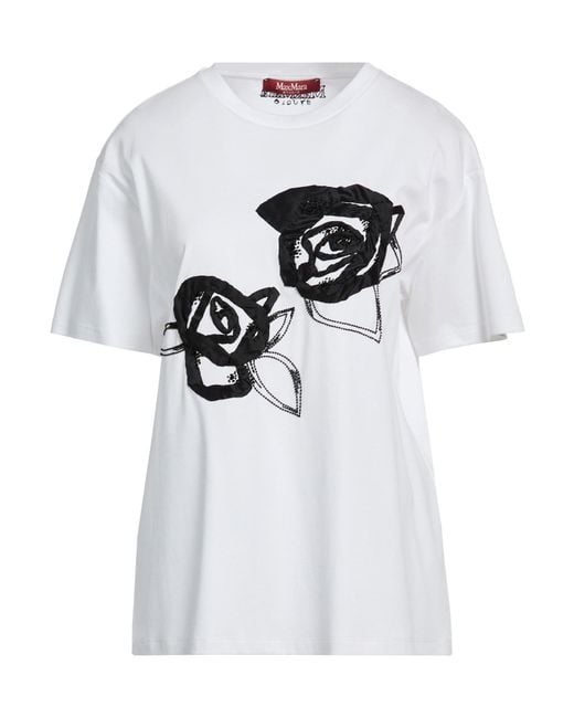 Max Mara White T-Shirt Modal, Cotton
