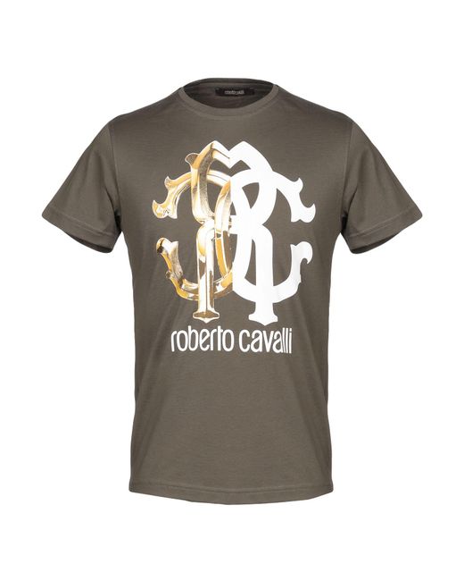 Roberto Cavalli Cotton T-shirt in Military Green (Green) for Men - Lyst