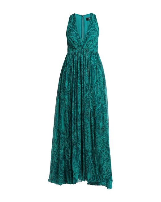 Etro Green Maxi Dress