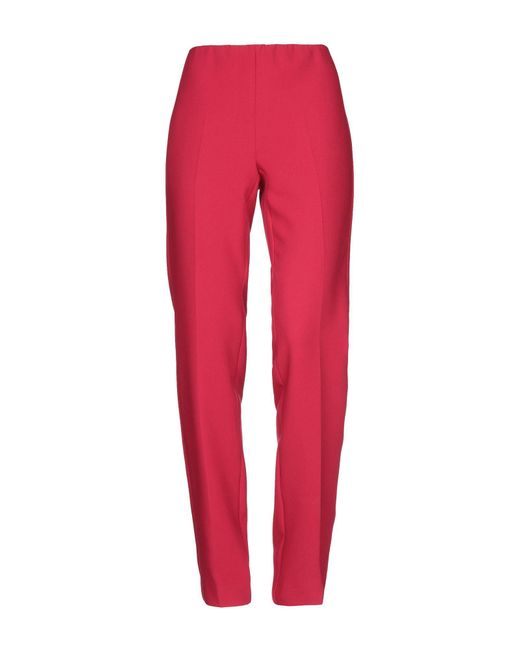 Marella Red Pants Polyester, Viscose, Elastane