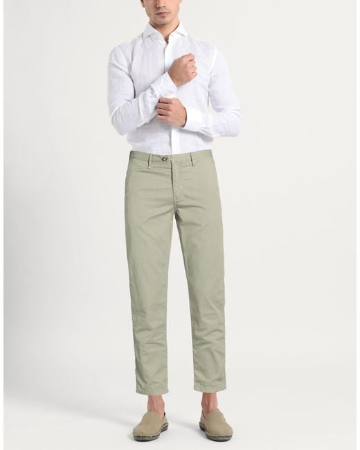 Berna Green Pants Cotton, Polyester, Elastane for men