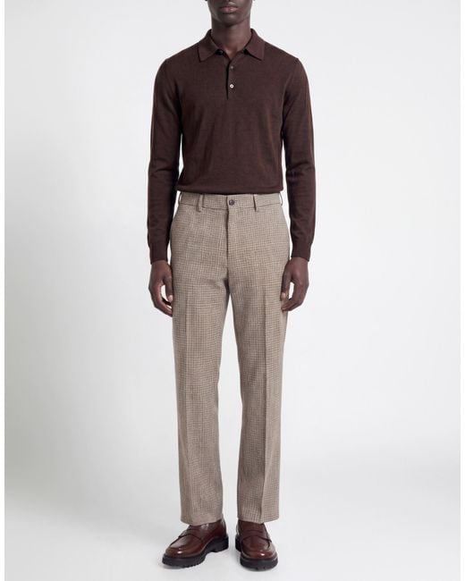 Grifoni Gray Sand Pants Cotton, Polyester, Viscose for men