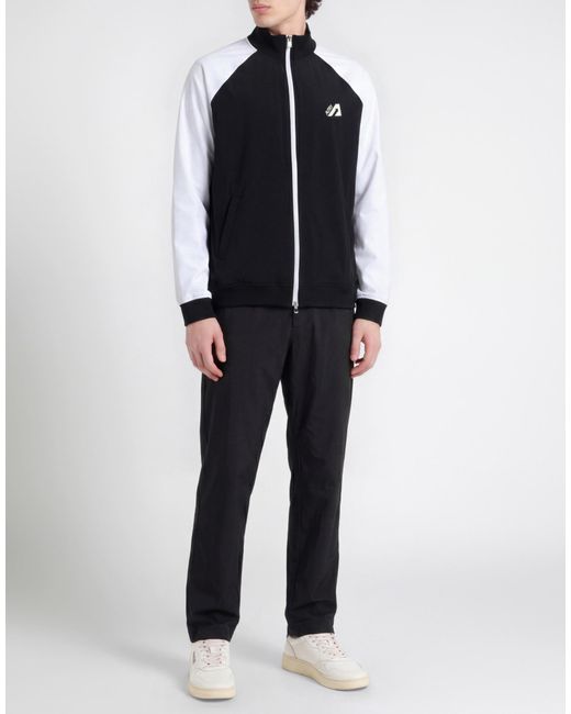 Autry Black Sweatshirt Polyamide, Elastane for men