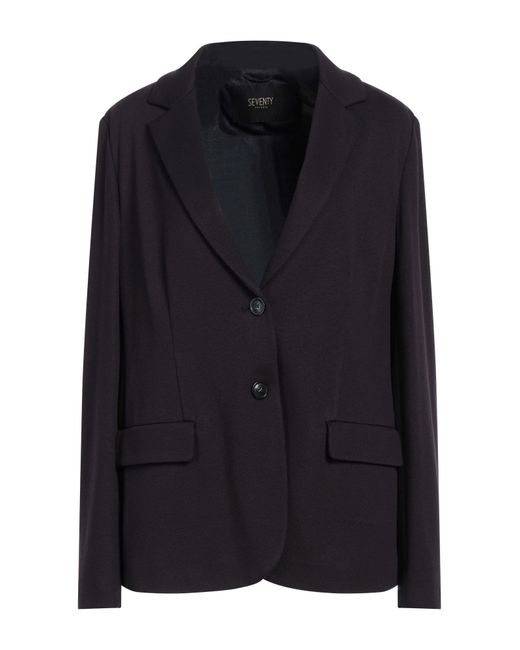 SEVENTY VENEZIA Black Midnight Blazer Viscose, Polyamide, Elastane