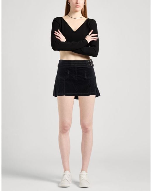 Armani Jeans Black Mini Skirt Cotton, Elastane