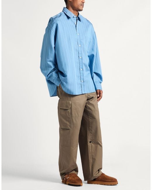 Acne Blue Shirt Lyocell, Polyester for men