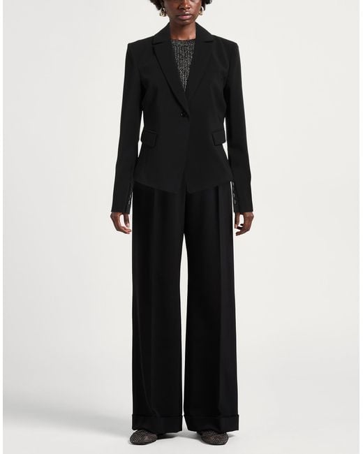 Patrizia Pepe Black Blazer Polyester, Elastane