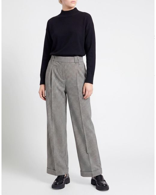 Marella Gray Pants Polyester, Viscose, Elastane