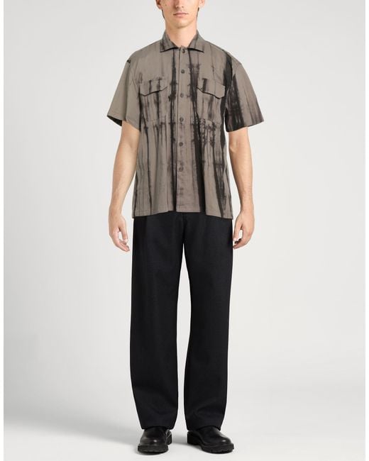 Messagerie Gray Shirt Cotton, Elastane for men
