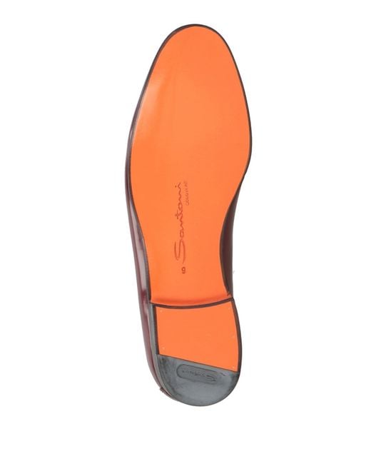 Santoni Red Loafers for men