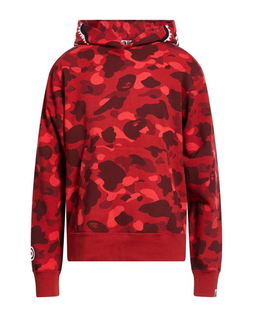 A Bathing Ape Red Sweatshirt Cotton for men