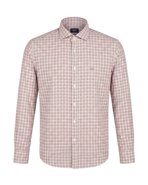 Paul & Shark Pink Brick Shirt Cotton for men