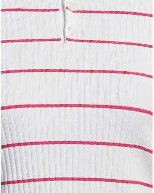 DSquared² White Polo Shirt Viscose, Polyester