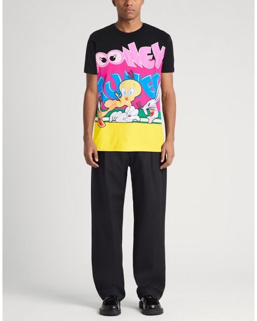Iceberg Black T-Shirt Cotton, Polyester for men