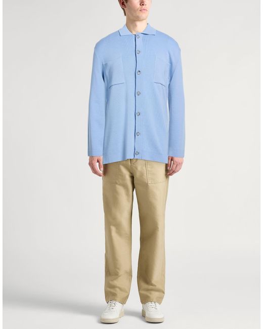 Daniele Fiesoli Blue Light Cardigan Virgin Wool for men