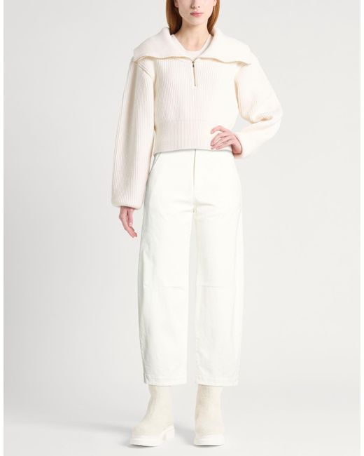 Tela White Pants Cotton, Elastane