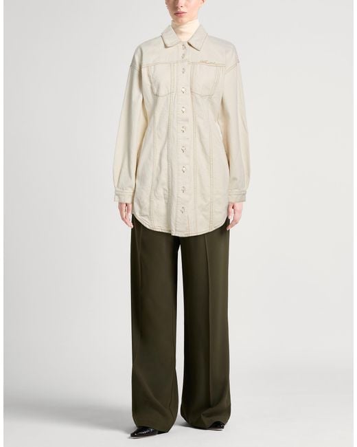 Amiri White Ivory Denim Outerwear Cotton