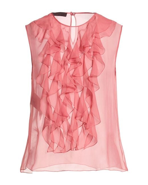 Alberta Ferretti Pink Top Silk